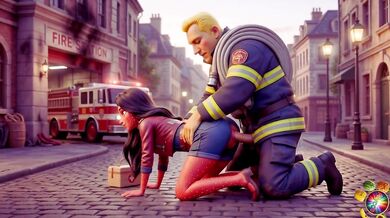 Firefighter Girlfriend Cheating: Moranguete takes her lover Batatudo’s anal at the fire station Firefighter Moranguete gets her tight ass eaten by POV