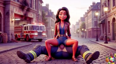 Firefighter Girlfriend Cheating: Moranguete takes her lover Batatudo’s anal at the fire station Firefighter Moranguete gets her tight ass eaten by POV