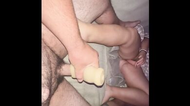 Sexy wife in lingerie gets fucked hard and takes a massive facial.