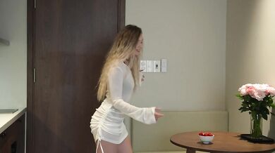 Peeping at a naked, naughty teenage girl next door