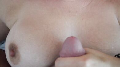Tit fuck to jerk off