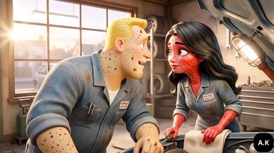 Mechanic Girlfriend Cheating: Moranguete takes her lover Batatudo’s anal at the shop Mechanic Moranguete cheats on her boyfriend with Batatudo’s big