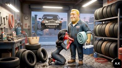 Mechanic Girlfriend Cheating: Moranguete takes her lover Batatudo’s anal at the shop Mechanic Moranguete cheats on her boyfriend with Batatudo’s big