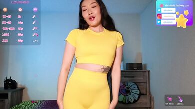 Yellow Gym Outfit Goddess Teases you with Petite Body and Nice Cameltoe | Petite Asian Goddess with Small Tits ft. Alicia Hebi