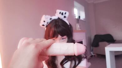REAL PETPLAY 3 Puppygirl gets fucked in furniture and gags on cum