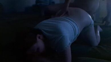 We love watching movies togheter but she always grabs my dick