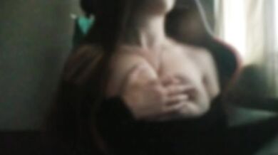 Cute and hot fairy bliss masturbating and touching her big natural boobs while making ahegao and moaning until she cum