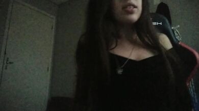 Cute and hot fairy bliss masturbating and touching her big natural boobs while making ahegao and moaning until she cum