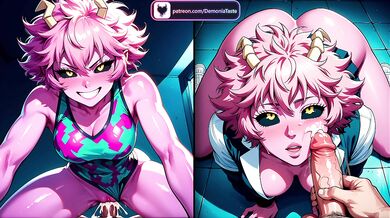 Pink Alien Slut Ashido Mina Begs For Creampie In All Holes