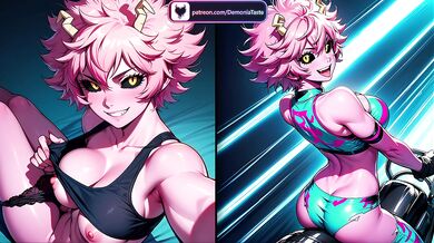 Pink Alien Slut Ashido Mina Begs For Creampie In All Holes