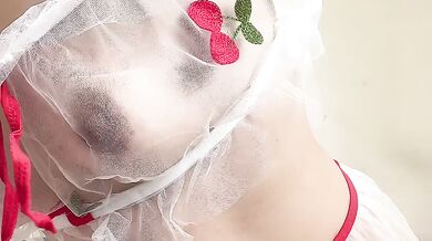 Sweethanajapanese wears dress, eyes burning with dark cravings