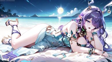 Romantic sex with Lauma on the shore of a tropical island