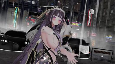 Thicc Elf VTuber Nude Dance | Spit It Out MMD