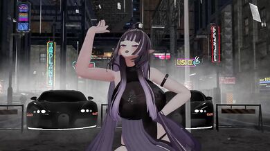 Thicc Elf VTuber Nude Dance | Spit It Out MMD
