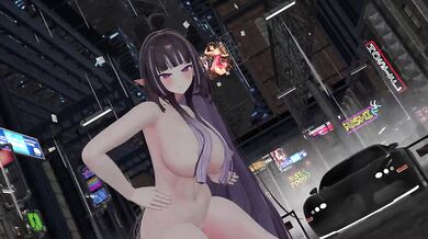 Thicc Elf VTuber Nude Dance | Spit It Out MMD