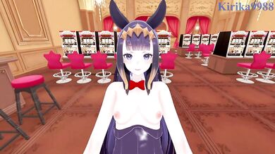 Ninomae Ina'nis (Bunny Girl) and I have intense sex in the casino. - Hololive VTuber POV Hentai