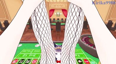 Ninomae Ina'nis (Bunny Girl) and I have intense sex in the casino. - Hololive VTuber POV Hentai