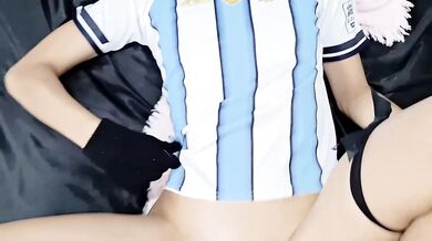 Bonita Argentina takes away an adult's condom to fuck for tickets to the WORLD CUP.