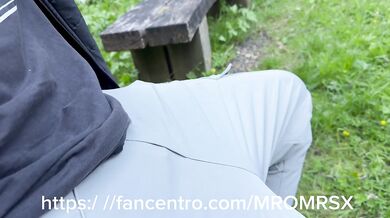 OMG almost caught risky public bj while taking a walk with wife