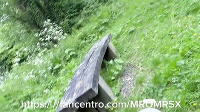 OMG almost caught risky public bj while taking a walk with wife