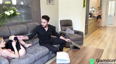 "ONE COCK WASN'T ENOUGH FOR JUST ON OF US.." - CRAZY 2 girls 1 guy threesome with loud screaming orgasms
