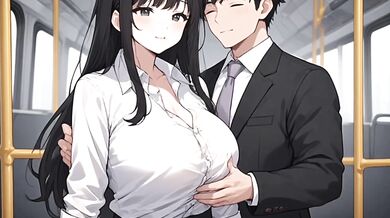 Anime Girl Seducing Man With Public Train