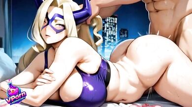 Mt. Lady was so horny that she grabbed me and had wild sex with me, it was delicious