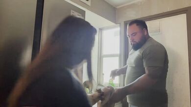 Fucking while we were in the kitchen