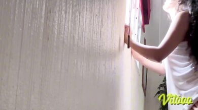 After we showered, she started wiggling her ass so I could fuck her