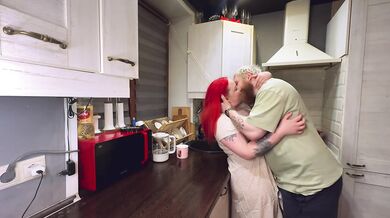 Homemade sex in the kitchen