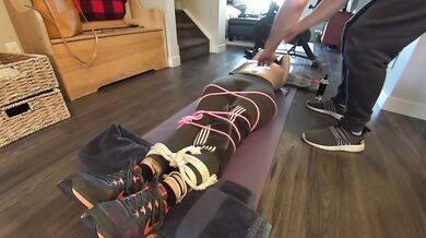 Obsessed Client Ties Up Hot Personal Trainer & Mercilessly Tickles Her Sweaty Armpits, Tummy, Hard Nipples & Bare Soles NON-STOP!