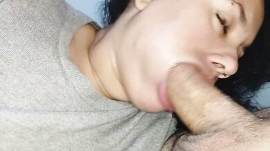 First blowjob of the day, warming up the mouth‍
