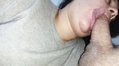 She's giving an insane blowjob, she is the best sucking dick in site‍