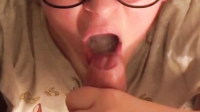 Hot wife cum in mouth and swallow compilation