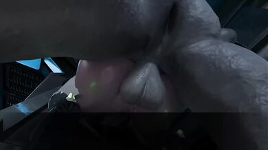 Wow, just look at this hot babe who is about to get fucked by a huge monster.