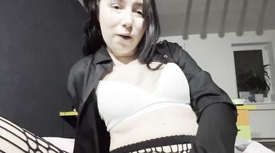 Naughty girl humiliates your little penis