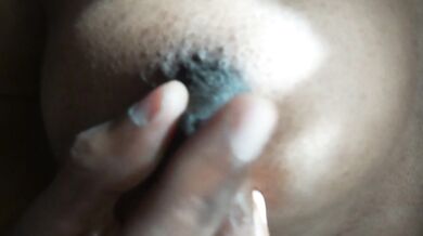 Big Hard Nipple Twist Brown Girl Solo - Sunshine Big Tit Close Up!