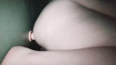 Tight dildo traps daring, unbound pussy re