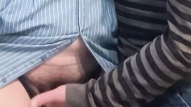 Hot Babe Lets Me Rub Her Hairy Pussy