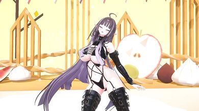 Thicc Elf VTuber Dances KPop | Sunny Side Up Nude MMD