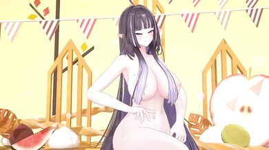 Thicc Elf VTuber Dances KPop | Sunny Side Up Nude MMD