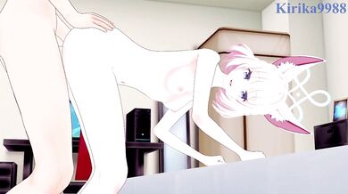 Yoshino Niko and I have intense sex in the bedroom. - Blue Archive Hentai