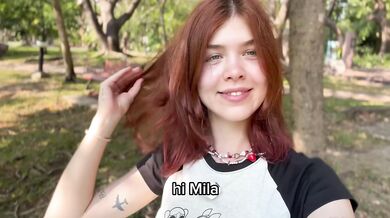 Petite Teen Redhead Meets Brother’s Friend. Risky with Neighbors!!!