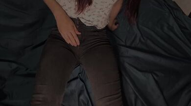 Denim Jeans Soak As Nina Cums Hard