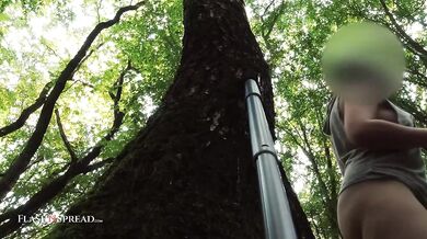 Romanian Whore Undressing and Walking Half Naked in the Forest (8 mins)