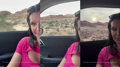 Driving through Valley of Fire