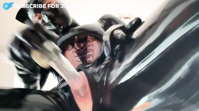 POV latex dildo fuck - dripping cream