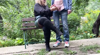 Stepmom in doggy style and cum on her pantyhose