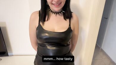 JOI: Stepbrother's WIFE learns how to FUCK and SUCK his dick by her GOTH STEPSISTER