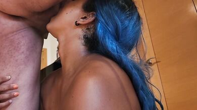 sloppy blowjob with semen raining on the face